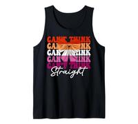 Divertente Lesbiche Pride Bandiera LGBTQ Ragazza non può pensare dritto Canotta