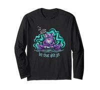 Divertente Let That Shit Go Zen Rana Rospo Buddha Yoga Consapevolezza Maglia a Manica