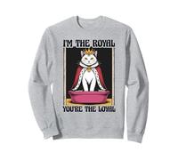 Divertente lettiera per gatti con scritta "I'm The Royal You're The Loyal Cat" Felpa