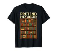 Divertente Lettore di Libri fingere di Essere Una Biblioteca Costume di Halloween Maglietta