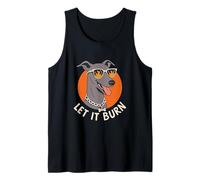 Divertente Levriero Let It Burn Cool Dog Canotta