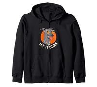 Divertente Levriero Let It Burn Cool Dog Felpa con Cappuccio