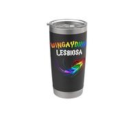 Divertente LGBT Lesbiche Amore Wingaydium Lesbiosa Bicchiere termico in acciaio inox doppia parete