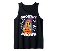 Divertente LGBT Spettrale Orgoglio Gay Pride Halloween Rainbow Ghost Canotta