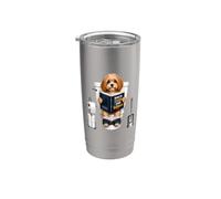 Divertente libro di lettura di Cavapoo sulla toilette Bicchiere termico in acciaio inox doppia parete