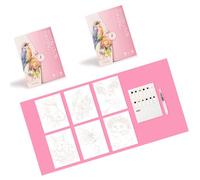 Divertente libro di pittura per scarabocchi include 12 colori ad acquerello e penna a pennello ad acqua per bambini e adulti disegno artistico schizzo libro antistress