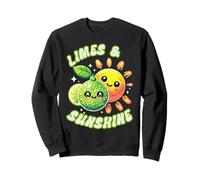 Divertente lime Art per uomini donne bambini verde limone fetta amante Felpa