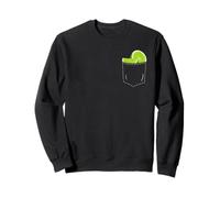 Divertente lime Art per uomini donne bambini verde limone fetta amante Felpa