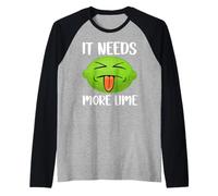 Divertente lime Art per uomini donne bambini verde limone fetta amante Maglia con Maniche Raglan