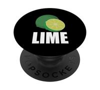 Divertente lime Art per uomini donne bambini verde limone fetta amante PopSockets PopGrip Adesivo