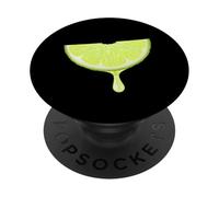 Divertente lime Art per uomini donne bambini verde limone fetta amante PopSockets PopGrip Adesivo