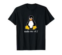 Divertente Linux Tux sudo rm -rf / Pinguino Admin Maglietta