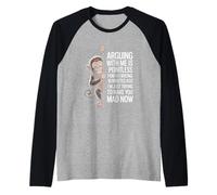 Divertente litigare è una scimmia inutile citazione sarcastica Detto Maglia con Maniche Raglan