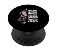 Divertente litigare è una scimmia inutile citazione sarcastica Detto PopSockets PopGrip Adesivo