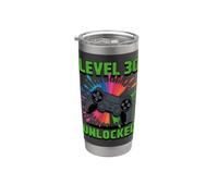 Divertente Livello 30 Regali di compleanno sbloccati Bicchiere termico in acciaio inox doppia parete