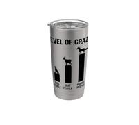 divertente livello di pazzo cane capra cavallo Bicchiere termico in acciaio inox doppia parete