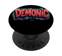 Divertente logo demoniaco PopSockets PopGrip Adesivo