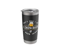 Divertente logo IPA e dicendo che bevo birra scherzo umoristico correlato Bicchiere termico in acciaio inox doppia parete