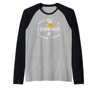 Divertente Logo IPA e dicendo Che Bevo Birra Scherzo umoristico correlato Maglia con Maniche Raglan