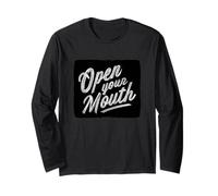 Divertente Logo Open Your Mouth Maglia a Manica