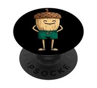 Divertente look a forma di ghianda in pantaloncini per ragazzi e ragazze PopSockets PopGrip Adesivo