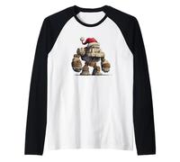 Divertente Look Golem in Stile Babbo Natale Maglia con Maniche Raglan