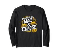 Divertente maccheroni Formaggio Powered By Mac & Cheese Maglia a Manica
