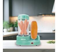 Divertente macchina per hot dog turchese o rossa: Vaporiera, capacità 6 salsicce, scalda panini, multifunzione per cucinare uova e verdure, facile da usare e pulire, design compatto, interruttore ON/O