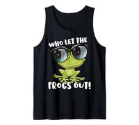 Divertente Maglia Ebraica Seder Ebraica Passover Who Let The Frogs out Canotta