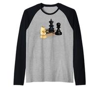 Divertente Maglietta a Scacchi per Amanti degli Scacchi per Bambini e Ragazze Maglia con Maniche Raglan
