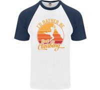Divertente Maglietta Baseball S/S Per Uomo Rock Climbing Climber
