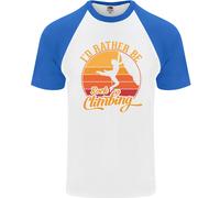 Divertente Maglietta Baseball S/S Per Uomo Rock Climbing Climber