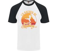 Divertente Maglietta Baseball S/S Per Uomo Rock Climbing Climber