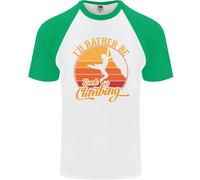 Divertente Maglietta Baseball S/S Per Uomo Rock Climbing Climber