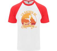 Divertente Maglietta Baseball S/S Per Uomo Rock Climbing Climber
