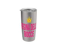 Divertente Maglietta Bocce Regina Delle Bocce Giocatori Bicchiere termico in acciaio inox doppia parete