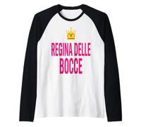 Divertente Maglietta Bocce Regina delle Bocce Giocatori Maglia con Maniche Raglan