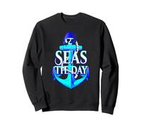 Divertente maglietta con ancora nautica marina The Day Sailing Anchor Felpa