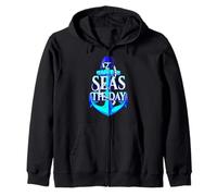 Divertente maglietta con ancora nautica marina The Day Sailing Anchor Felpa con Cappuccio