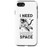 Divertente maglietta con gatto astronauta "I Need More Space" con galassia umoristica Custodia per iPhone SE (2020) / 7/8