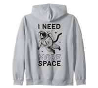 Divertente Maglietta con Gatto Astronauta I Need More Space con Galassia Umoristica Felpa con Cappuccio