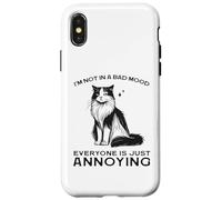 Divertente maglietta con gatto "I'm Not in a Bad Mood Everyone's Annoying" Custodia per iPhone X/XS
