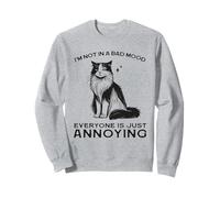 Divertente Maglietta con Gatto I'm Not in a Bad Mood Everyone's Annoying Felpa