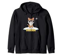 Divertente maglietta con gatto Karma Cool Zen Vibes divertente retrò tramonto Felpa con Cappuccio