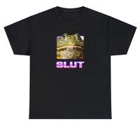 Divertente maglietta con rana Goblincore Owners Gen Z Frog Lovers Meme Maledetto Tee, Nero, S
