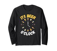 Divertente maglietta con scritta "Beer o Clock Tee" per la festa nazionale della birra Maglia a Manica