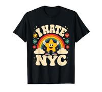 Divertente Maglietta con Scritta I Hate NYC Maglietta