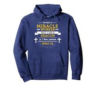 Divertente Maglietta con Scritta in Inglese I'm Not a Miracle Worker Felpa con Cappuccio, Unisex per Adulti, Navy, S