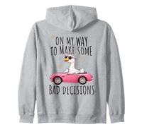 Divertente maglietta con scritta "On My Way To Make Bad Decisions" (lingua italiana non garantita) Felpa con Cappuccio