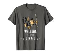 Divertente maglietta con scritta "Welcome to our Jungle" per compleanno di animali dello zoo safari Maglietta